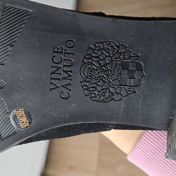 Vince Camuto Black Frances Knee High Heeled Boots - Picture 4 of 7